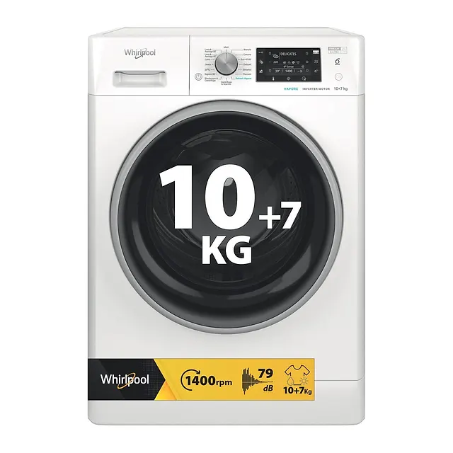 Whirlpool Lavasciuga FreshCare 10/7 kg FFWDD 107448 WBS IT, vista 2