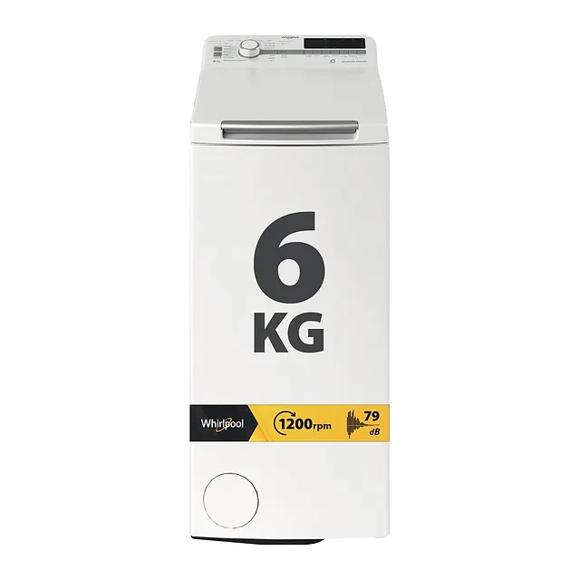 Whirlpool Lavatrice a carica dall'alto 6 kg TDLR P66 BS IT, vista 2